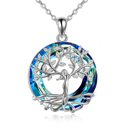 Sterling Silver & Swarovski Crystal Tree of Life Necklace - Fine Jewelry For Women & Girls