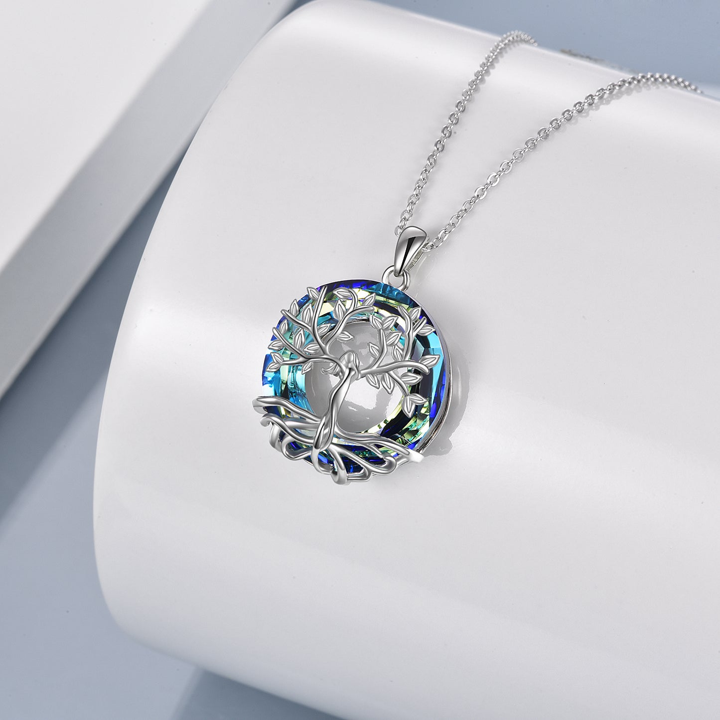 Sterling Silver & Swarovski Crystal Tree of Life Necklace - Fine Jewelry For Women & Girls