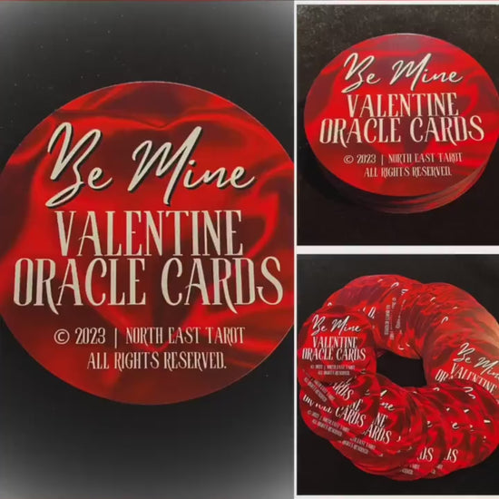 Be Mine Valentine Oracle Cards - A Lovers Oracle Card Deck Thats Perfect for Twinflame, Soulmate, Relationship Readings - 54 Round Cards