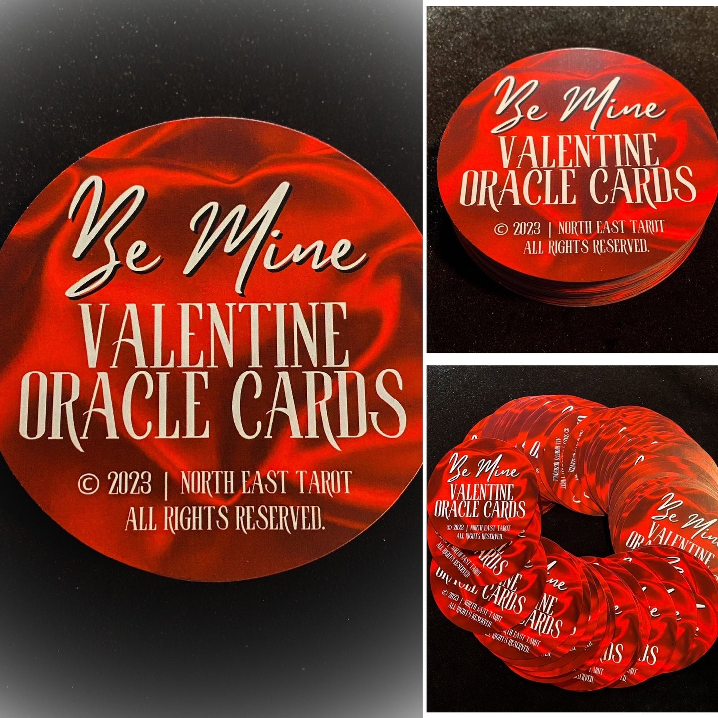 Be Mine Valentine Oracle Cards - A Lovers Oracle Card Deck Thats Perfect for Twinflame, Soulmate, Relationship Readings - 54 Round Cards