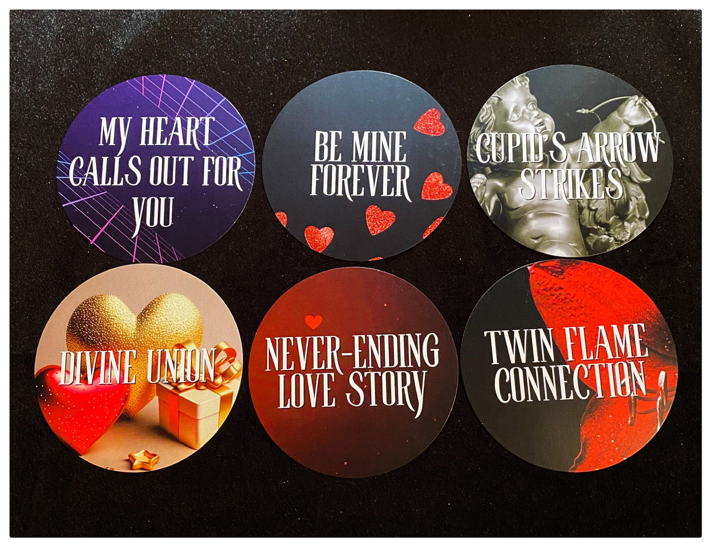 Be Mine Valentine Oracle Cards - A Lovers Oracle Card Deck Thats Perfect for Twinflame, Soulmate, Relationship Readings - 54 Round Cards