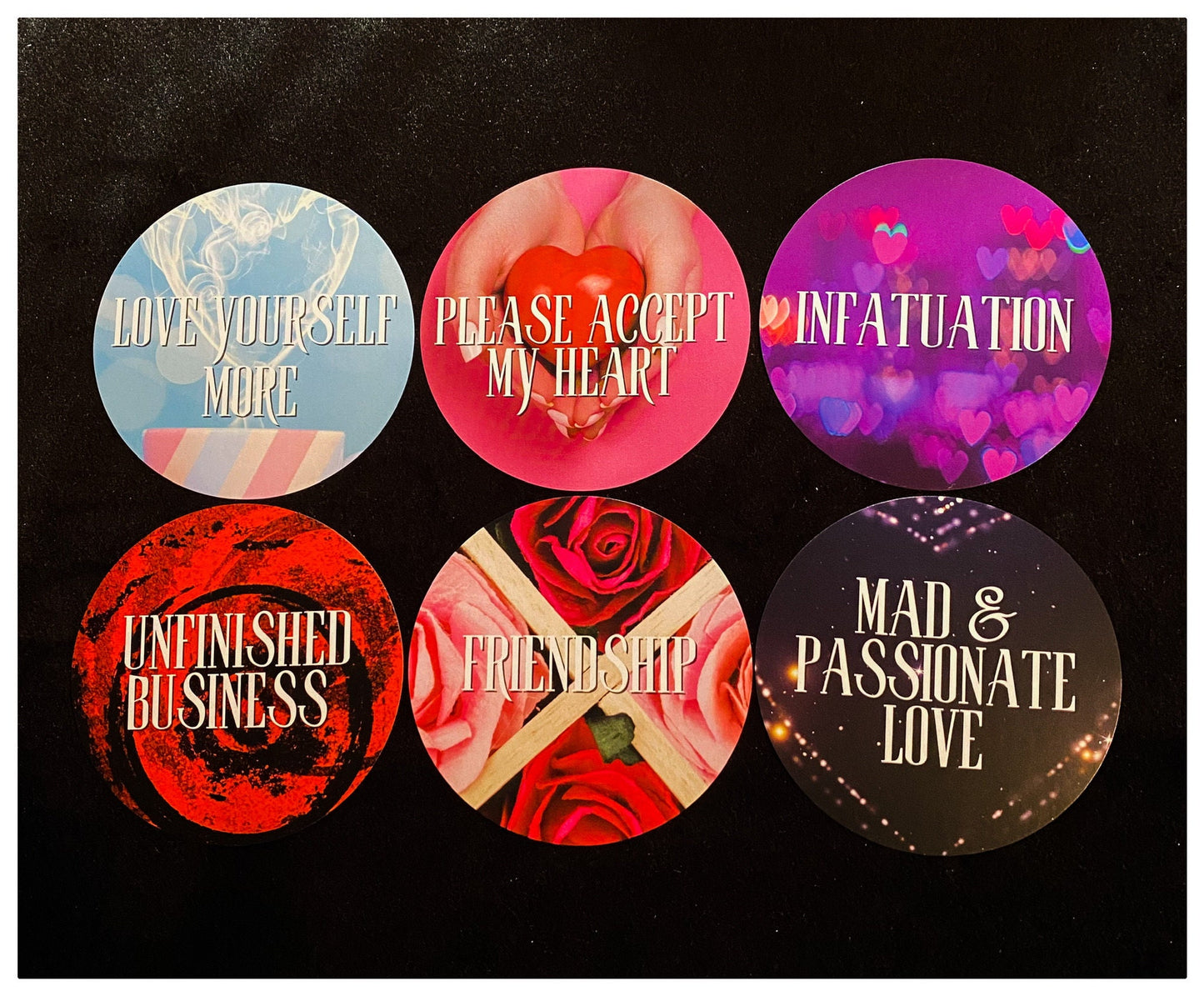 Be Mine Valentine Oracle Cards - A Lovers Oracle Card Deck Thats Perfect for Twinflame, Soulmate, Relationship Readings - 54 Round Cards