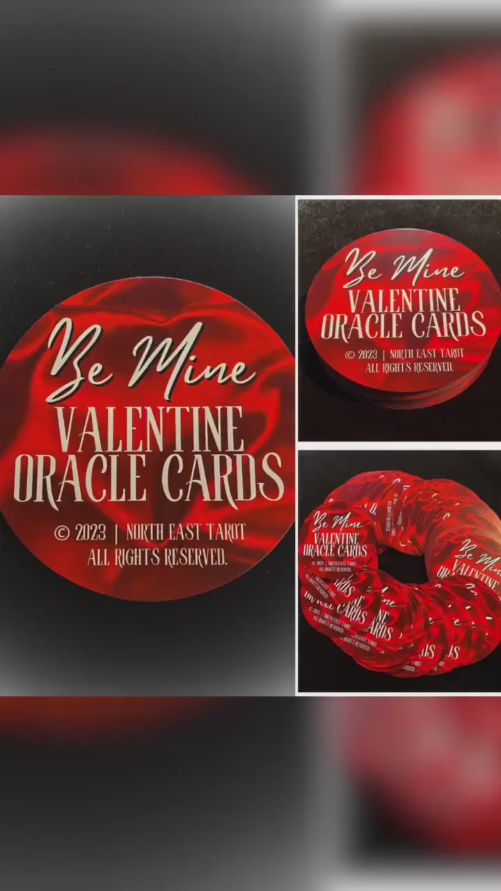 Be Mine Valentine Oracle Cards - A Lovers Oracle Card Deck Thats Perfect for Twinflame, Soulmate, Relationship Readings - 54 Round Cards
